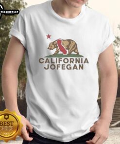 Alt Text: Pretty Jofegan California Bear T-Shirt featuring California Republic Flag design, perfect for casual wear.