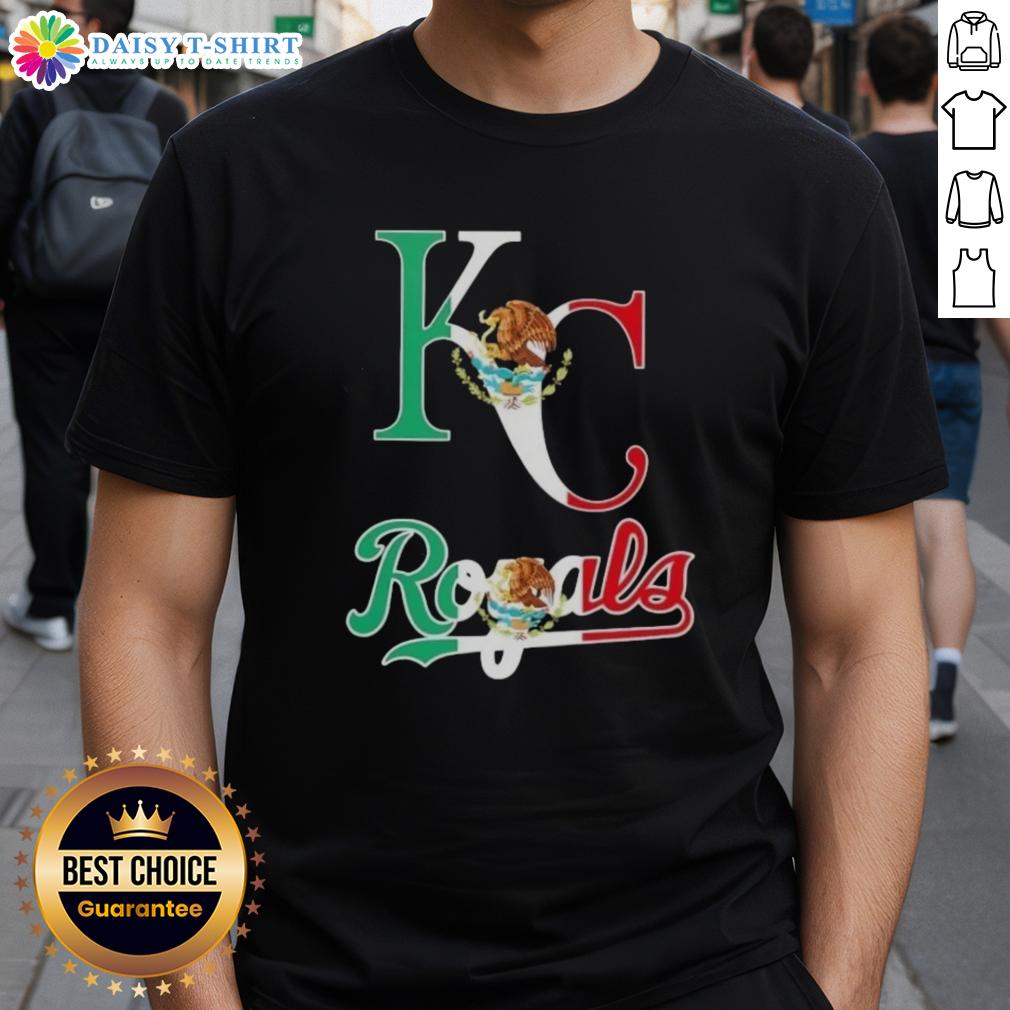 Pretty Kansas City Royals Baseball X Mexican Flag T Shirt Alt Text: Kansas City Royals baseball t-shirt featuring a vibrant Mexican flag design, perfect for fans celebrating culture and sports.