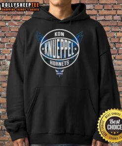 Pretty Kon Knueppel Charlotte Hornets basketball logo hoodie in vibrant colors, perfect for fans and casual wear.