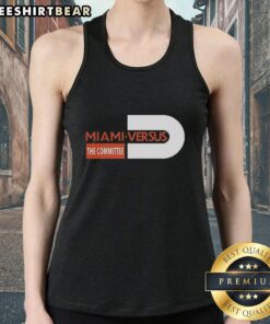 Stylish Miami Hurricanes football tank top featuring the Miami vs. The Committee logo, perfect for fans and game days.