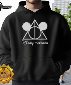 Pretty Mickey Mouse Deathly Hallows hoodie featuring a stylish design combining Disney and Harry Potter elements.