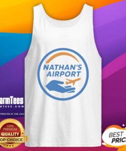 Pretty Nathan's Airport logo tank top featuring a vibrant design, perfect for casual wear at the airport.