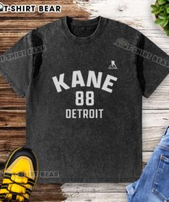 Alt Text: Pretty Patrick Kane Detroit Red Wings ice hockey washed t-shirt featuring name and number 88 design.