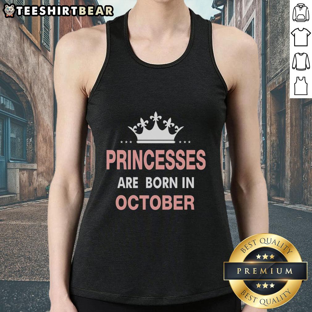 pretty-princesses-are-born-in-october-tank-top Pretty Princesses Are Born In October tank top design featuring a whimsical crown and vibrant colors for birthday celebrations.