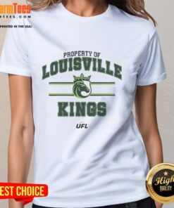 Pretty Property of Louisville Kings UFL ladies tee featuring vibrant colors and stylish design for fans and casual wear.