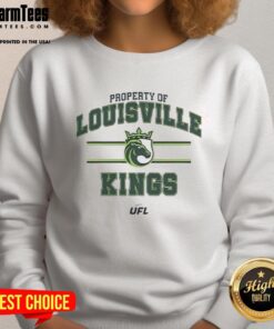 Louisville Kings UFL sweatshirt showcasing vibrant design and comfortable fit, perfect for fans of the team.