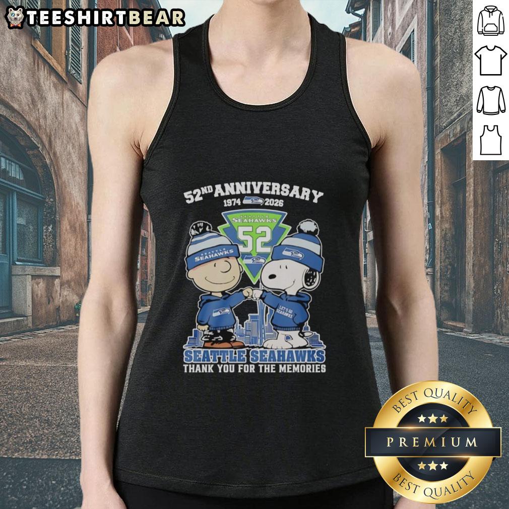 pretty-seattle-seahawks-outfit-with-snoopy-and-charlie-brown-52nd-anniversary-1974-2026-tank-top Stylish Seattle Seahawks tank top featuring Snoopy and Charlie Brown for the 52nd Anniversary, perfect for game day.