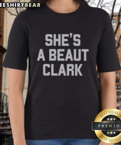 Pretty Shes A Beaut Clark Ladies Tee in soft fabric, featuring a stylish design perfect for casual outfits.