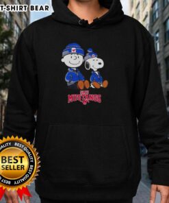 Alt Text: Cozy Pretty Smu Mustangs X Snoopy and Charlie Brown hoodie featuring vibrant designs and comfortable fit.