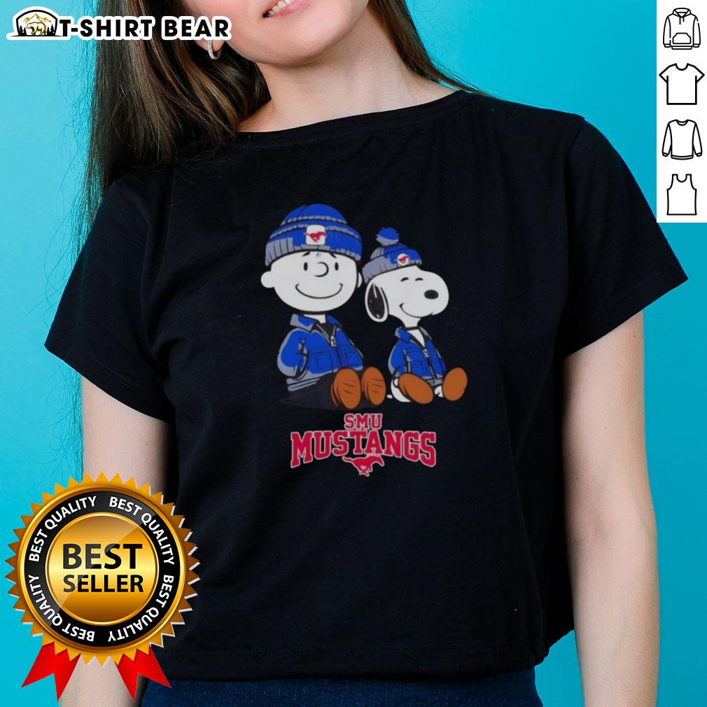 Pretty Smu Mustangs X Snoopy And Charlie Brown Ladies Tee Pretty Smu Mustangs x Snoopy and Charlie Brown ladies tee featuring vibrant graphics and a stylish design.