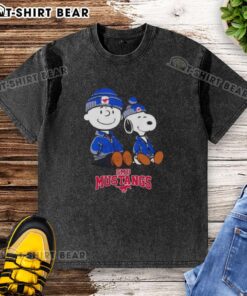 Pretty Smu Mustangs x Snoopy and Charlie Brown washed t-shirt featuring vibrant graphics and a relaxed fit for casual style.