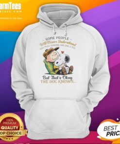 Pretty Snoopy and Charlie Brown hoodie featuring the quote on love for dogs, perfect for dog lovers and Peanuts fans.