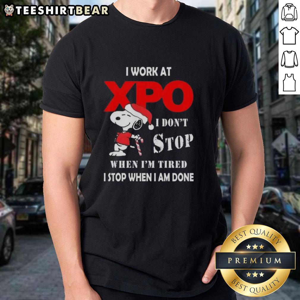 pretty-snoopy-i-work-at-xpo-i-dont-stop-when-im-tired-i-stop-when-i-am-done-christmas-t-shirt-1 Alt Text: Pretty Snoopy Christmas T-Shirt with 'I Work At Xpo I Dont Stop When Im Tired I Stop When I Am Done' quote.