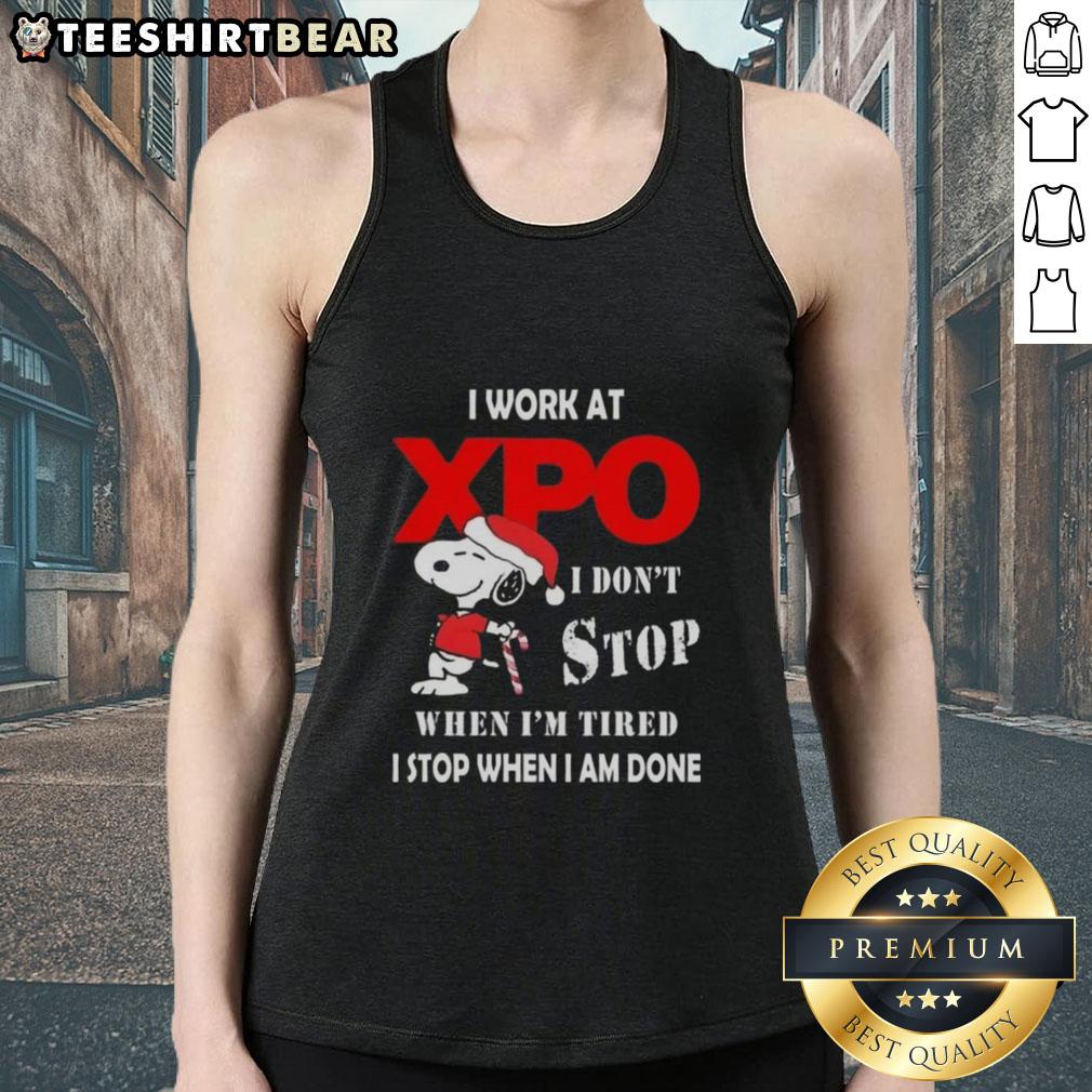 pretty-snoopy-i-work-at-xpo-i-dont-stop-when-im-tired-i-stop-when-i-am-done-christmas-tank-top Alt Text: Pretty Snoopy Christmas tank top with 'I work at XPO, I dont stop when Im tired, I stop when I am done' text.