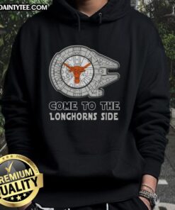 Pretty Star Wars Come to the Texas Longhorns Side Hoodie featuring a unique design for fans of both franchises.