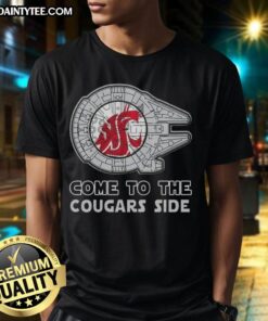 Pretty Star Wars Come To The Washington State Cougars Side T-Shirt featuring a vibrant design for fans and collectors.