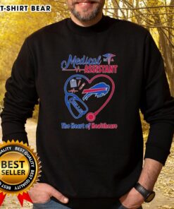 Stylish sweatshirt featuring a stethoscope heart design, perfect for Buffalo Bills nurses and medical assistants.