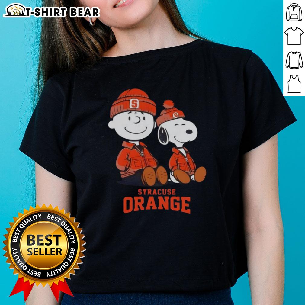 Pretty Syracuse Orange X Snoopy And Charlie Brown Ladies Tee Pretty Syracuse Orange X Snoopy and Charlie Brown ladies tee featuring vibrant graphics and a stylish design.