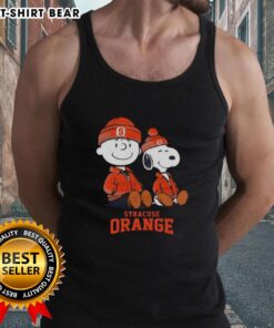 Pretty Syracuse Orange X Snoopy and Charlie Brown tank top featuring vibrant graphics and a trendy design.