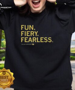 Alt Text: Pretty Taylor Stremlow in a fiery Iowa Hawkeyes basketball sweatshirt, showcasing a fun and fearless style.