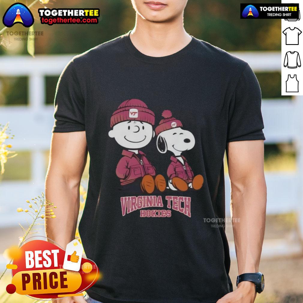 Pretty Virginia Tech Hokies X Snoopy And Charlie Brown T Shirt Pretty Virginia Tech Hokies X Snoopy and Charlie Brown T-Shirt featuring vibrant graphics and school spirit design.