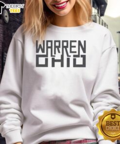 Pretty Warren Ohio rectangle text sweatshirt featuring stylish design and comfortable fit for casual wear.