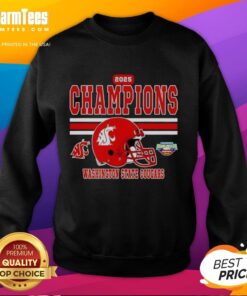 Alt Text: 2025 Potato Bowl Champions sweatshirt featuring the Pretty Washington State Cougars helmet design.