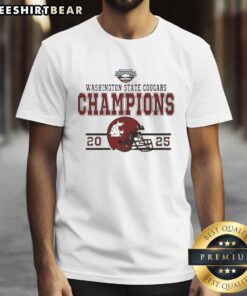 Pretty Washington State Cougars Potato Bowl Champions 2025 T-Shirt featuring vibrant team colors and logo design.