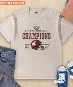 Pretty Washington State Cougars Potato Bowl Champions 2025 washed t-shirt featuring vibrant team colors and logo.