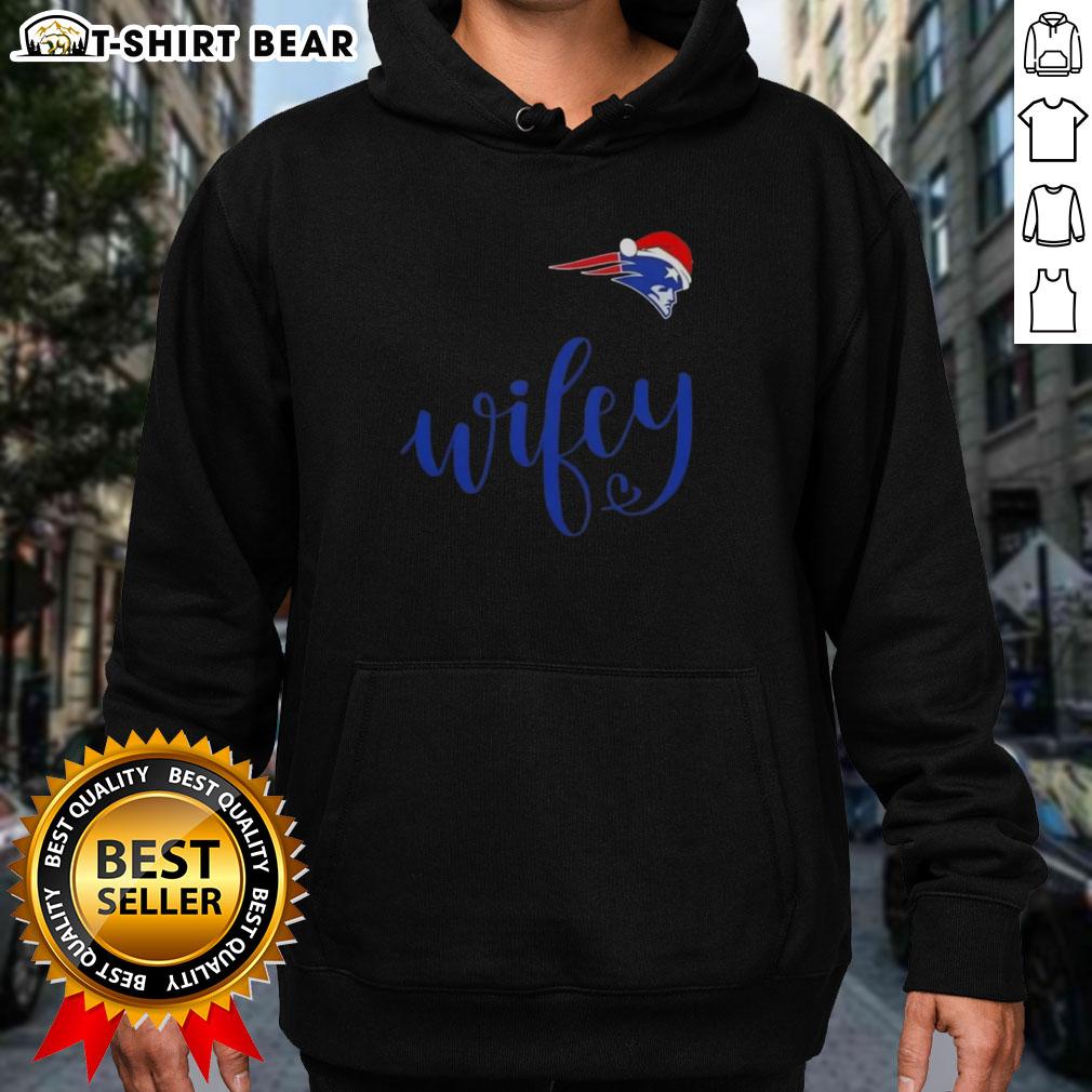 Pretty Wifey New England Patriots Santa Hat Merry Christmas Hoodie Pretty Wifey New England Patriots Santa Hat Merry Christmas Hoodie, perfect festive apparel for NFL fans during the holidays.