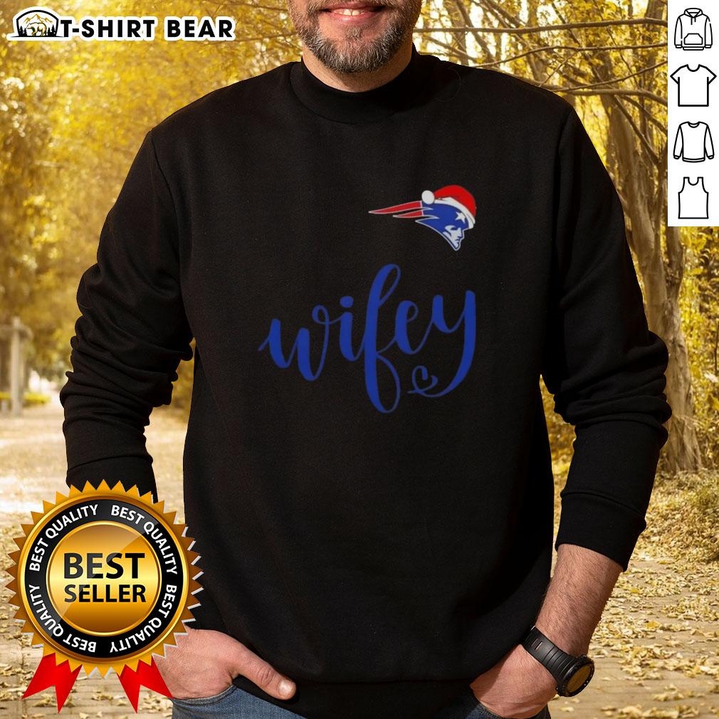 Pretty Wifey New England Patriots Santa Hat Merry Christmas Sweatshirt Pretty Wifey New England Patriots Santa Hat Merry Christmas Sweatshirt perfect for festive football fans this holiday season.