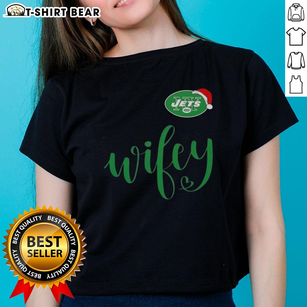 Pretty Wifey New York Jets Santa Hat Merry Christmas Ladies Tee Pretty Wifey New York Jets Santa Hat Merry Christmas Ladies Tee, featuring festive design perfect for holiday football fans.