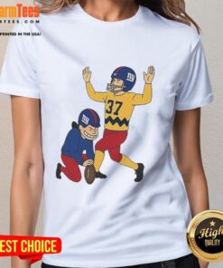 Alt Text: Pretty Younghoe Koo Charlie Brown Giants kicker miss meme on a ladies tee, showcasing a humorous football moment.