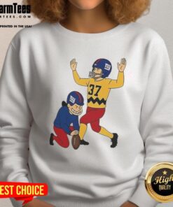 Pretty Younghoe Koo Charlie Brown Giants Kicker meme sweatshirt featuring a humorous design for football fans.