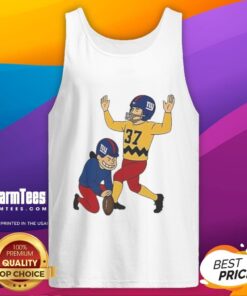 Pretty Younghoe Koo Charlie Brown Giants kicker miss meme tank top featuring a humorous design for football fans.
