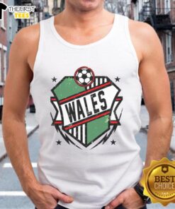 Good Wales Qatar Soccer Tank Top featuring vibrant colors and sporty design, perfect for soccer fans and casual wear.