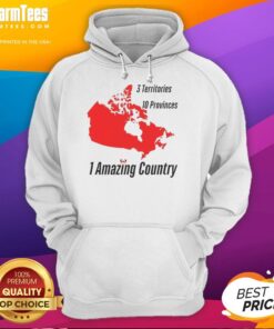 Canada map hoodie featuring top 3 territories and 10 provinces, perfect for showcasing Canadian pride and style.
