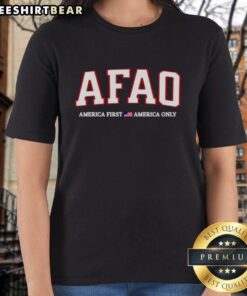Top AFAO Comfort Colors America First America Only Ladies Tee in vibrant colors, perfect for casual wear and patriotic events.