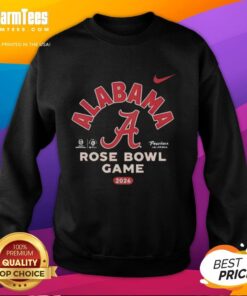 Alabama Crimson Tide Football sweatshirt for the 2026 Rose Bowl Game, featuring team colors and logo.