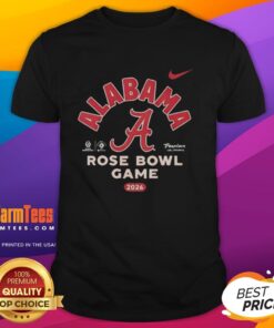 Top Alabama Crimson Tide Football Rose Bowl Game 2026 T-Shirt featuring vibrant team colors and logo design.