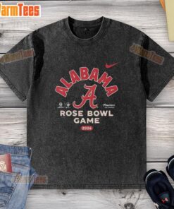 Top Alabama Crimson Tide Football Rose Bowl Game 2026 washed t-shirt featuring team logo and vibrant colors.