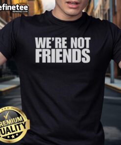 Top Alexa Bliss Charlotte Flair 'We're Not Friends' T-shirt featuring bold graphics and vibrant colors for wrestling fans.
