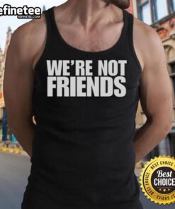 Top Alexa Bliss Charlotte Flair We're Not Friends tank top featuring bold graphics and vibrant colors for wrestling fans.