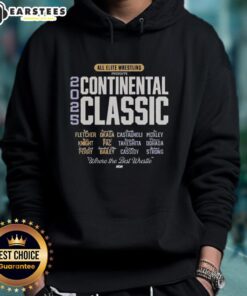 AEW Continental Classic 2025 hoodie from Top All Elite Wrestling, featuring bold graphics and a stylish design for fans.