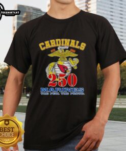 Top Arizona Cardinals X U.S.M.C 250th Birthday Celebration T-Shirt featuring bold graphics and vibrant colors.