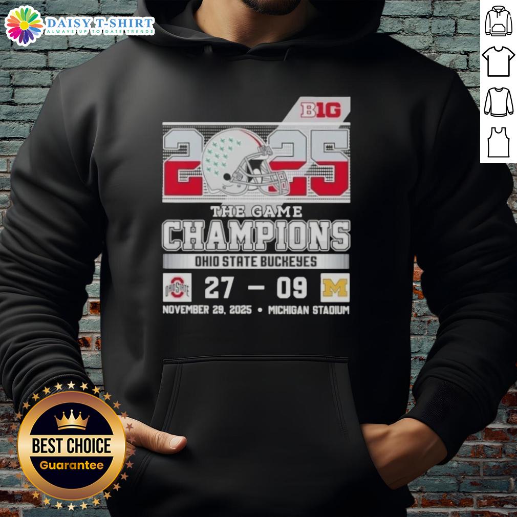 Top Big Ten The Game Champions Ohio State Buckeyes Beat Michigan Stadium Hoodie Alt Text: Ohio State Buckeyes hoodie celebrating Top Big Ten The Game champions at Michigan Stadium.