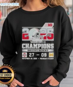 Alt Text: Ohio State Buckeyes sweatshirt celebrating Top Big Ten The Game champions at Michigan Stadium, showcasing team pride.