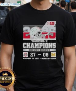 Ohio State Buckeyes T-shirt celebrating Big Ten The Game champions at Michigan Stadium - perfect for fans and collectors.