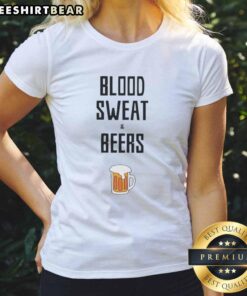 Top Blood Sweat And Beers Ladies Tee featuring a stylish design perfect for beer enthusiasts and casual wear.
