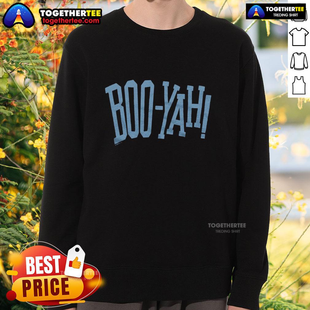 Top Boo Yah Sweatshirt Cozy Top Boo Yah sweatshirt in soft fabric, perfect for casual wear and stylish layering in any season.